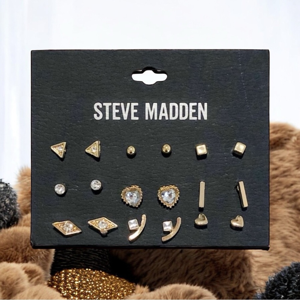 Steve Madden Gold and Silver Earring Set